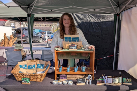 Alchemilla herbcraft founder Shannon Karpinski at a local craft market
