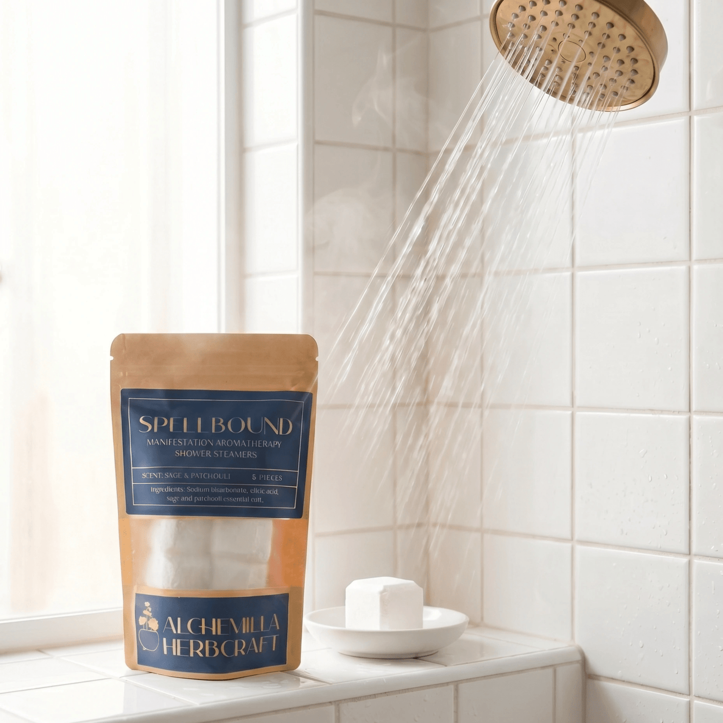 Spellbound — Sage & Patchouli Shower Steamers for Manifesting