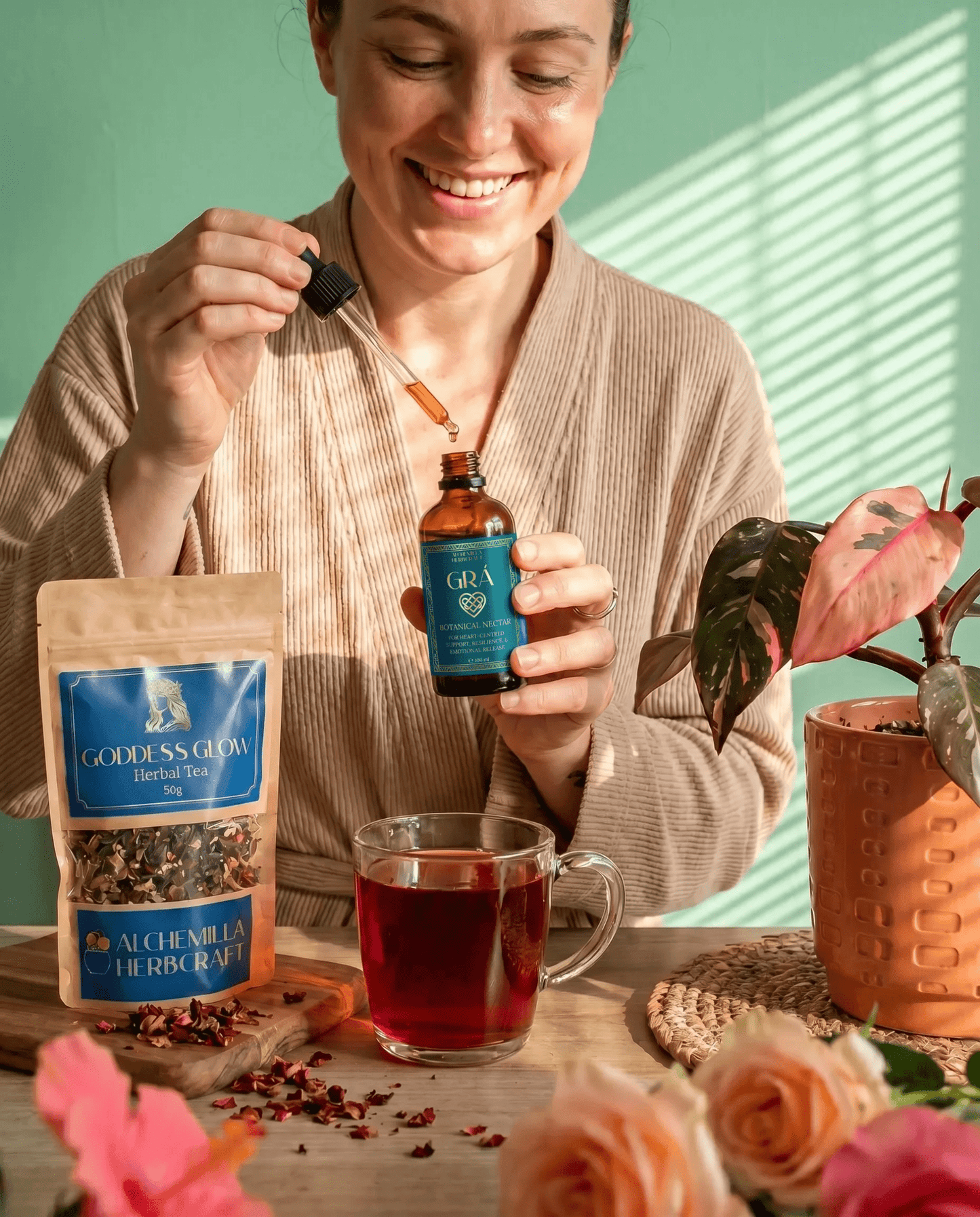 The Goddess Ritual Set | Rose Tea & Botanical Nectar Bundle