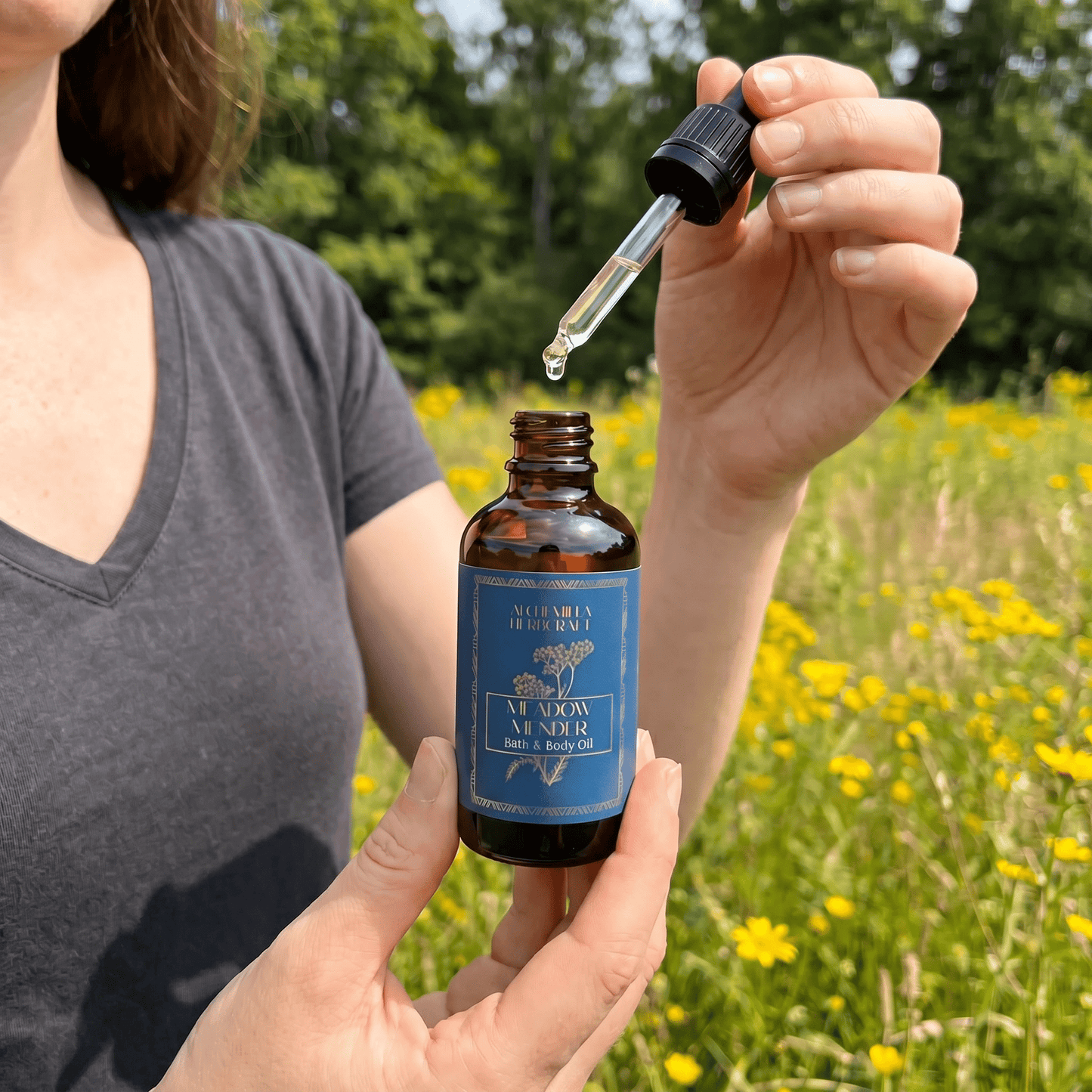 Meadow Mender Bath & Body Oil – Rosehip, Yarrow, Plantain & Calendula Herbal Oil